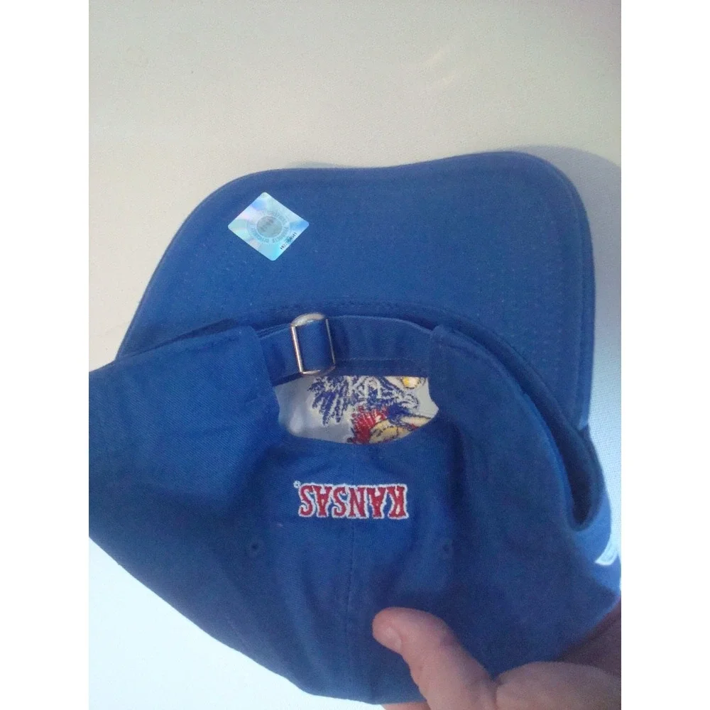 YOUTH KANSAS JAYHAWKS NEW ERA 00S Y2K  STRAPBACK  HAT CAP VINTAGE P2